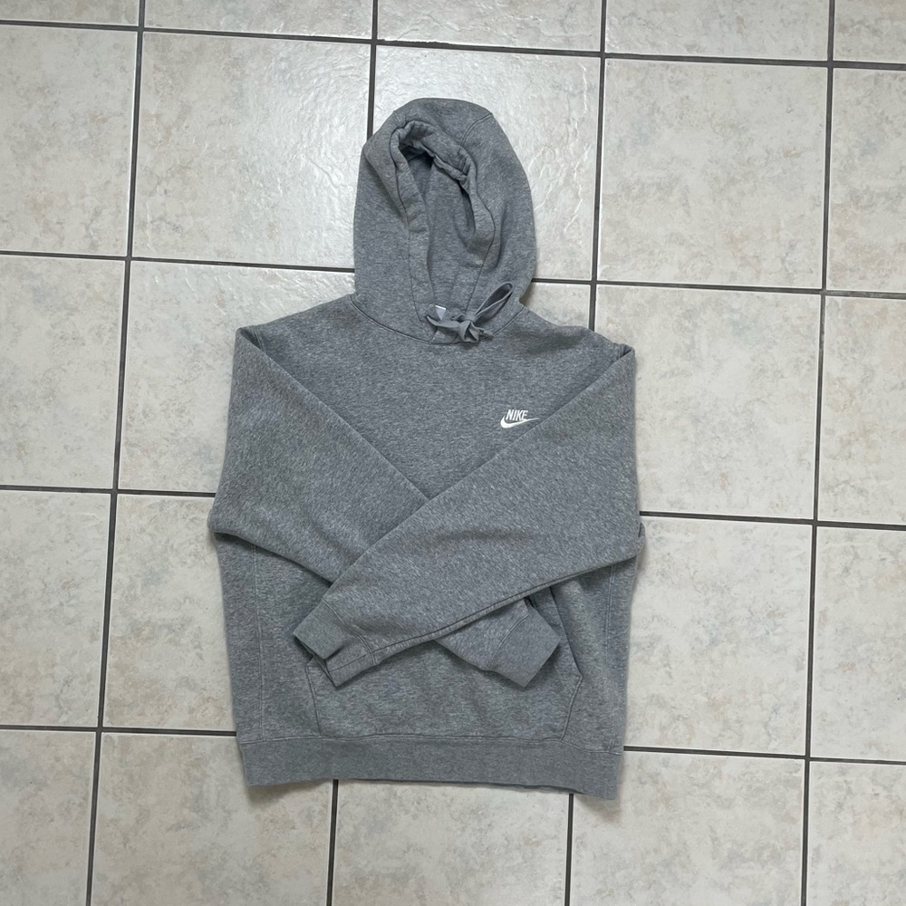 Nike Heather Gray Club Fleece Pullover Medium